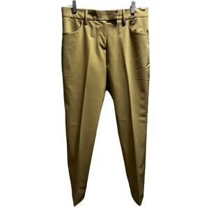 Prada Khaki Dress Size‎ US 2-4 Flat Front Pockets Italy technostretch Trouser